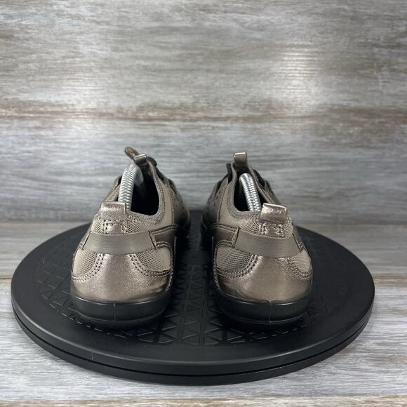 Ecco Womens Vibration II Bronze Metallic Leather Sneakers Size EU 36 US 6 - Picture 4 of 10